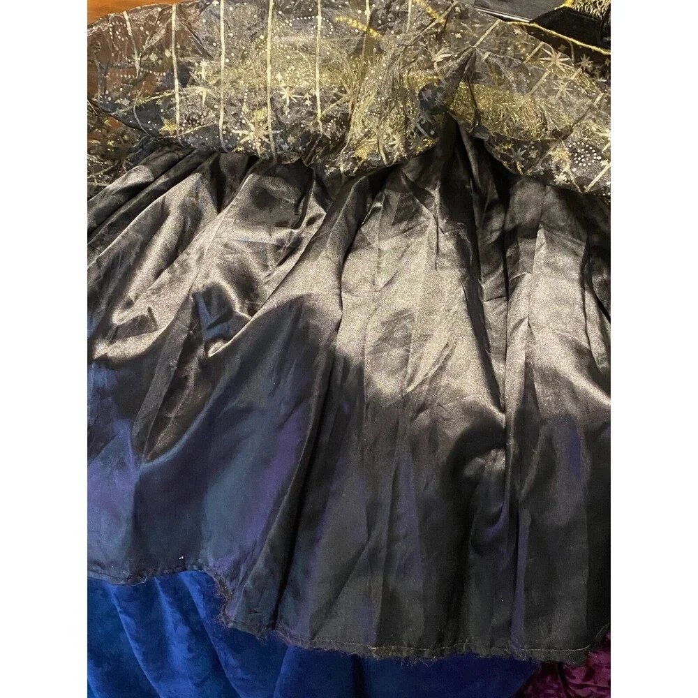 Girl's Black and Gold Dress Formal Halloween Princess Wizard